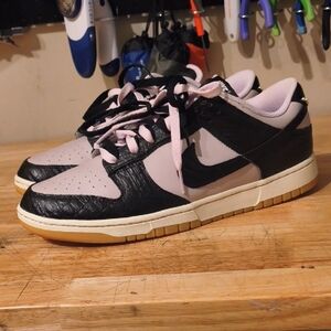 Nike Dunk Black and Pink Low-Top Sneakers
